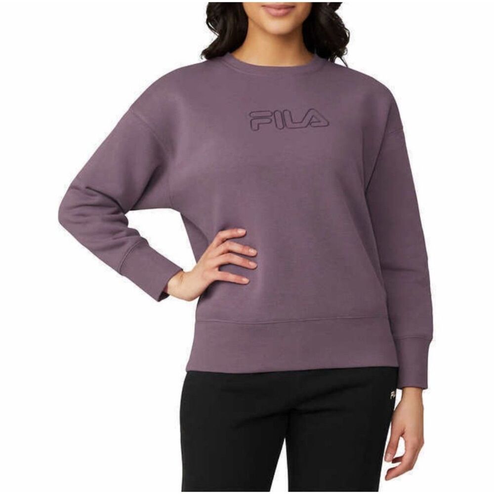 Fila Purple Mauve Long Sleeve Crewneck Sweatshirt Women’s Large French Terry